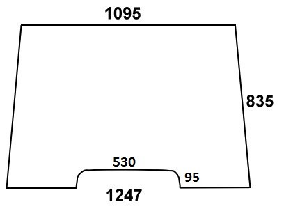 szyba przednia do ciągnika Massey Ferguson - 3478320M1