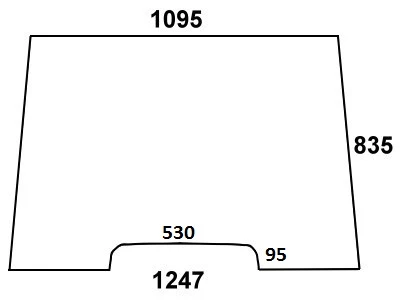 szyba przednia do ciągnika Massey Ferguson - 3478320M1