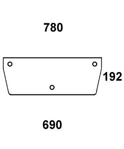 szyba tylna dolna do ciągnika Massey Ferguson - 3476137M1