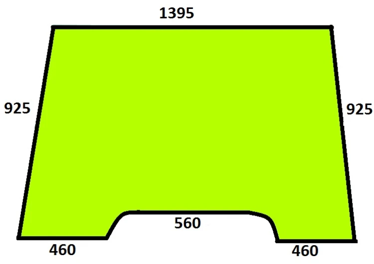 Szyba przednia do ciągnika Renault, Claas Ares, Atles 6005028929, 7700035810
