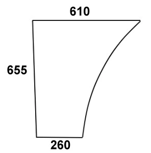 szyba drzwi dolna do ciagnika Massey Ferguson - 3477778M1