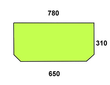Szyba tylna dolna do ciągnika Fiat - 5153550