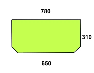 Szyba tylna dolna do ciągnika Fiat - 5153550