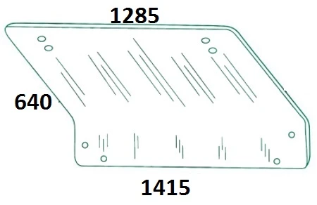 szyba tylna do ciągnika Fiat - 5129357