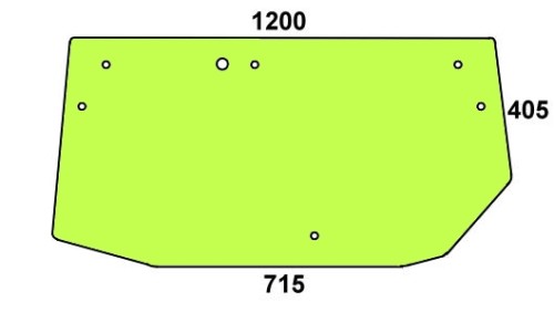 Szyba tylna do ciągnika Fendt - F329810050200