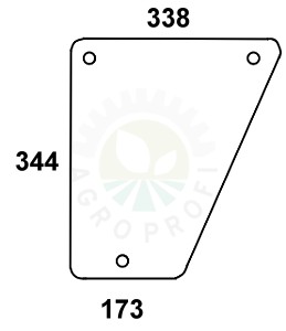 Szyba przednia dolna do ciągnika John Deere L57280
