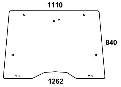szyba przednia do ciągnika Massey Ferguson - 3901099M1