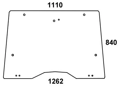 szyba przednia do ciągnika Massey Ferguson - 3901099M1