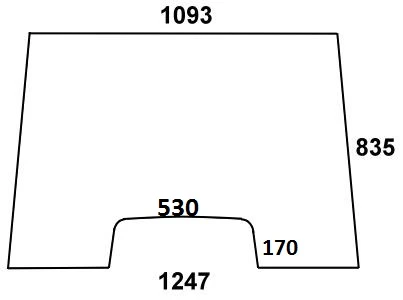 szyba przednia do ciągnika Massey Ferguson - 3475991M1