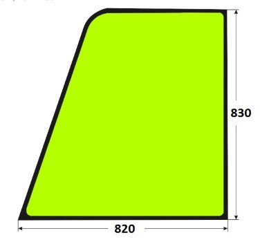 Szyba drzwi górna lewa ładowarka teleskopowa JCB 332A3342, 332/A3342