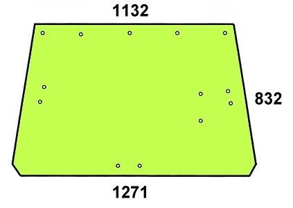 szyba  tylna do ciągnika John Deere L36606