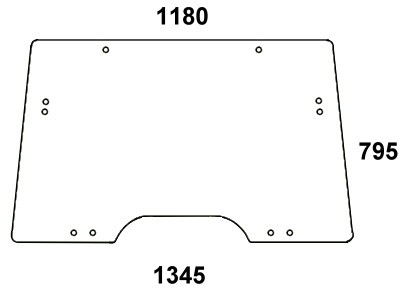 szyba przednia do ciągnika John Deere L155784, L171338