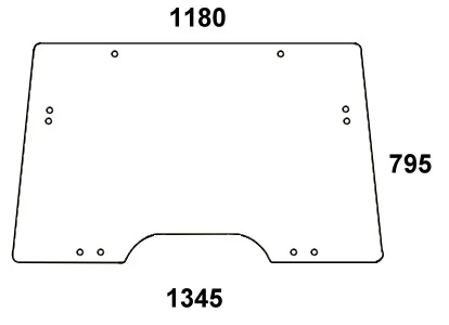szyba przednia do ciągnika John Deere L155784, L171338