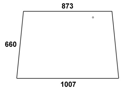 Szyba tylna do ciągnika Fendt - 166810050010