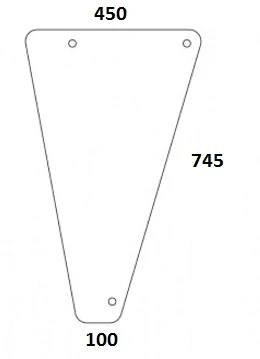 szyba przednia dolna do ciągnika Deutz- Fahr - 04376136