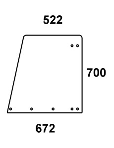 Szyba drzwi górna do ciągnika Fendt - 205810030101