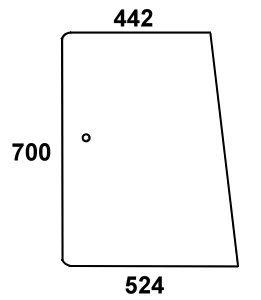 Szyba boczna lewa, prawa do ciągnika Deutz-Fahr 04390722