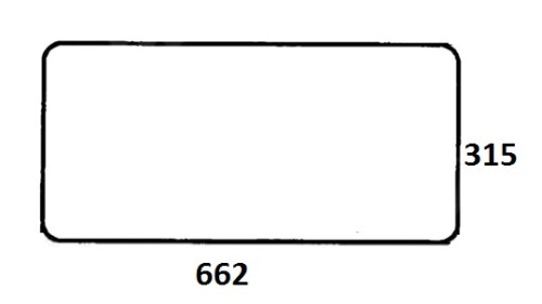 Szyba tylna dolna do ciągnika Renault 7701350558 (852)