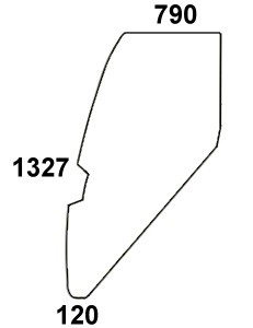 Szyba drzwi do ciągnika Fiat  - 5154934