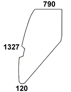 Szyba drzwi do ciągnika Fiat  - 5154934