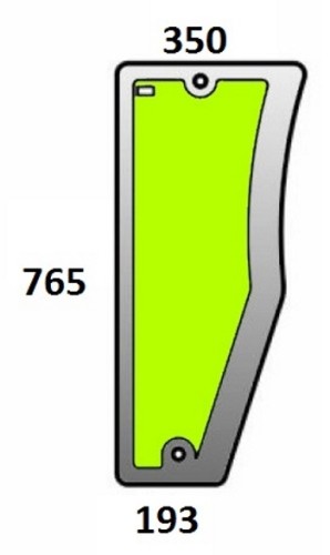Szyba przednia dolna lewaa do ciągnika John Deere ER200620