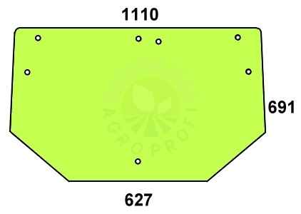 Szyba tylna do ciągnika John Deere ER047360