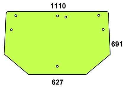 Szyba tylna do ciągnika John Deere ER047360