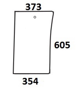 Szyba przednia dolna prawa do ciągnika Fiat 5158497