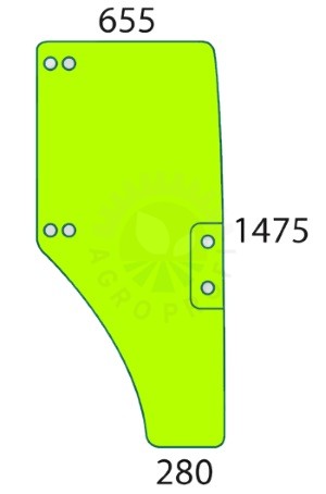 Szyba drzwi prawe John Deere ER047313