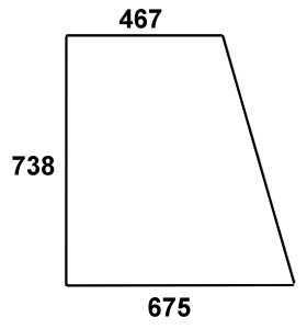 Szyba drzwi górna do ciągnika Fendt - 275500210340