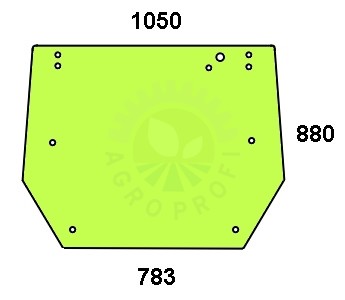 Szyba tylna do ciągnika Valtra, Massey Ferguson 33118310, 33118300