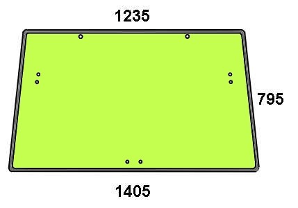 szyba tylna do ciągnika John Deere R110990