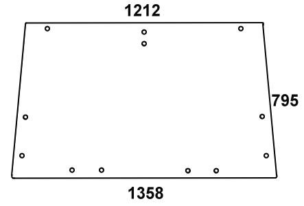 Szyba przednia do ciągnika Case 644, 743, 744, 745, 844, 946, 955, 1046, 1055, 1246, 1255 – Comfort 2000 - 3232781R1