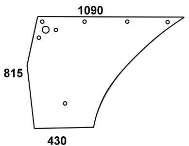 Szyba drzwi dolna lewa, prawa do ciągnika Deutz-Fahr 04366139