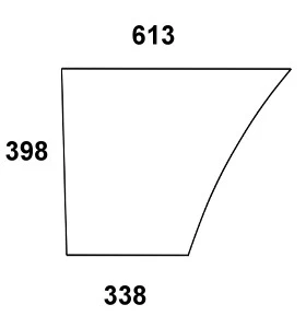 szyba drzwi dolna do ciągnika Massey Ferguson - 3476160M1
