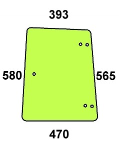 Szyba boczna do ciągnika Fendt - 247811040050