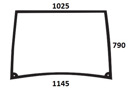 Szyba przednia Zetor, Farmtrac - 935525