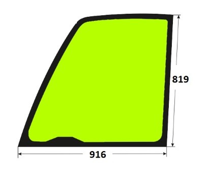 Szyba drzwi górna lewa ładowarka teleskopowa JCB 827/80201, 82780201
