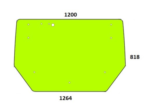 Szyba tylna do ciągnika Zetor Crystal, Super, Proxima, Forterra 16369262