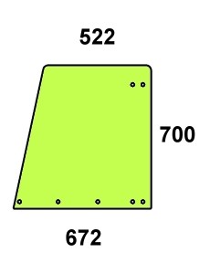 Szyba drzwi górna do ciągnika Fendt - 205810030600