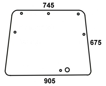 Szyba przednia do ciągnika Deutz-Fahr 04401518, 04366119