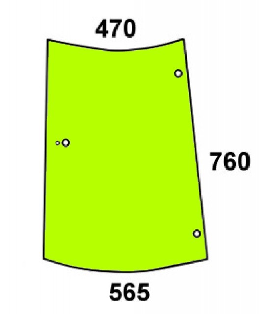 Szyba boczna lewa do ciągnika Fendt - 816810040421