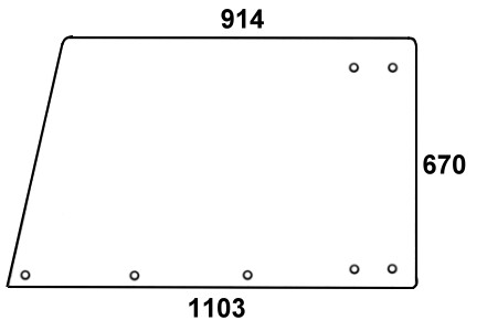 Szyba drzwi górna do ciągnika Deutz-Fahr 04366138