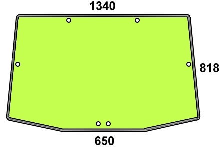 szyba tylna do ciągnika John Deere R131208