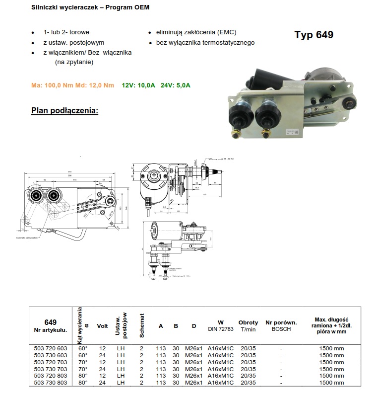 silnik wycieraczki silniczek wycieraczki maszyna budowlana dźwig jacht żuraw napędy wycieraczek szyb czyszczenie szyb i reflektorów
