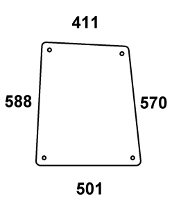 Szyba boczna do ciągnika Fendt - 294810040300