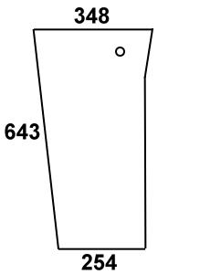 szyba przednia dolna prawa do ciągnika Massey Ferguson - 3901104M1