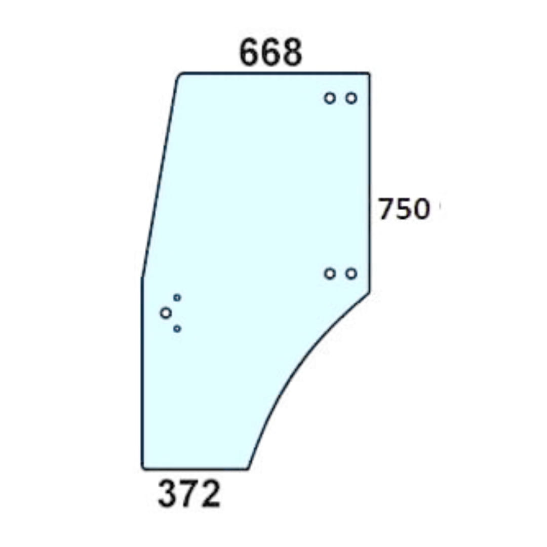 Szyba drzwi lewe do ciągnika Deutz-Fahr, Same, Lamborghini, Hurlimann 0.009.7700.0/50