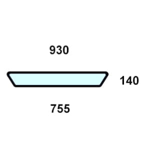 Szyba tylna dolna do ciągnika Deutz-Fahr, Same, Lamborghini, Hurlimann 0.011.0802.0/10
