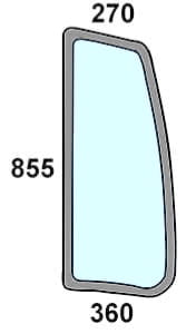 Szyba boczna lewa do ciągnika Deutz-Fahr, Lamborghini, Same, Hurlimann 04424512